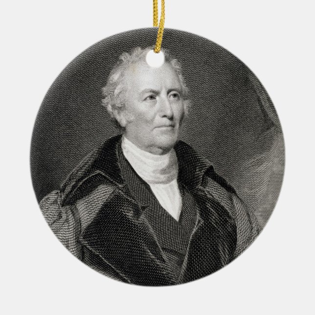 John Trumbull (1756-1843) engraved by Asher Brown Ceramic Tree Decoration (Front)