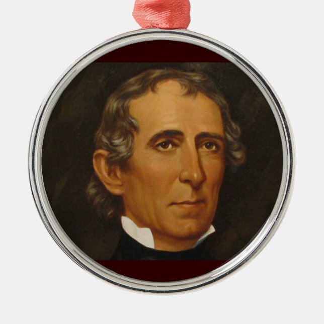 John Tyler 10th Metal Tree Decoration (Front)