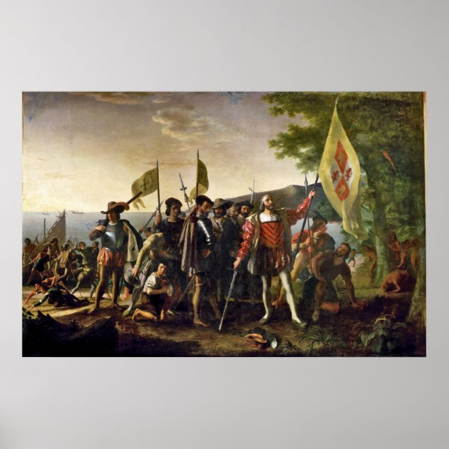 John Vanderlyn Landing Of Columbus Poster (Front)