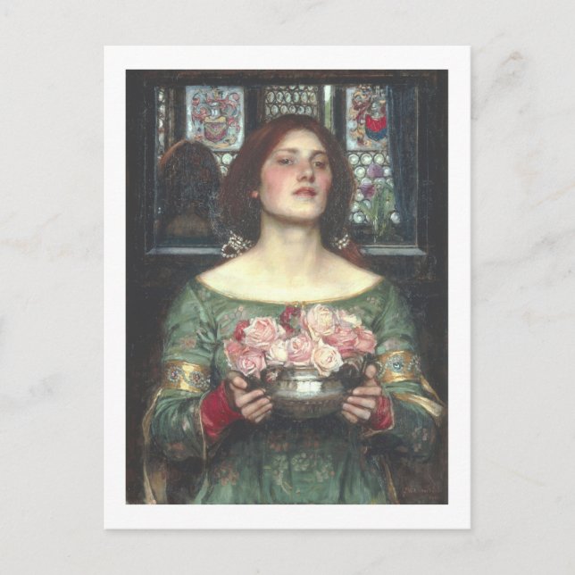 John W Waterhouse - Gather Ye Rosebuds (1908) Postcard (Front)