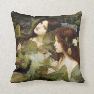 John W. Waterhouse Hylas and Nymphs detail Cushion