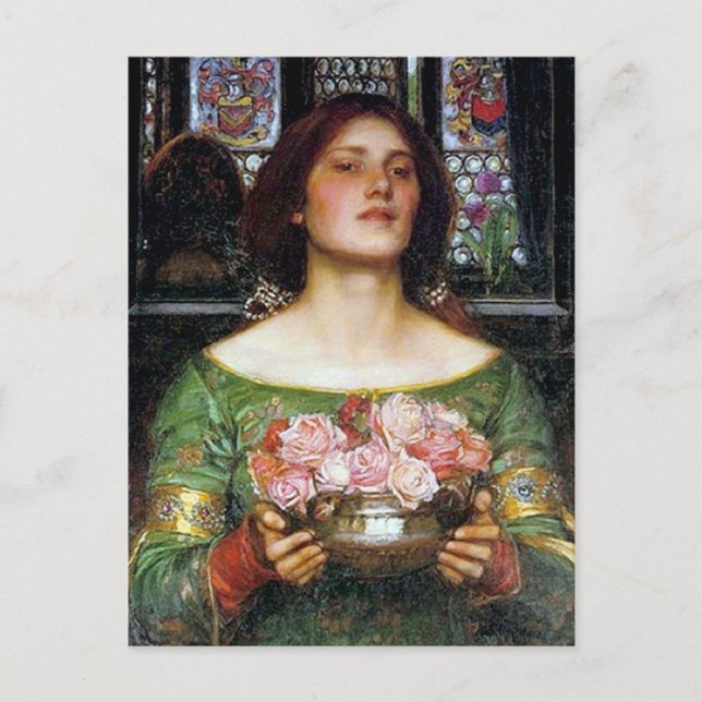 John Waterhouse - Gather Ye Rosebuds Postcard (Front)