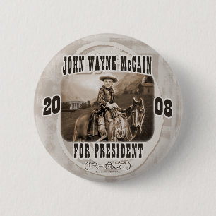 John Wayne McCain '08 6 Cm Round Badge