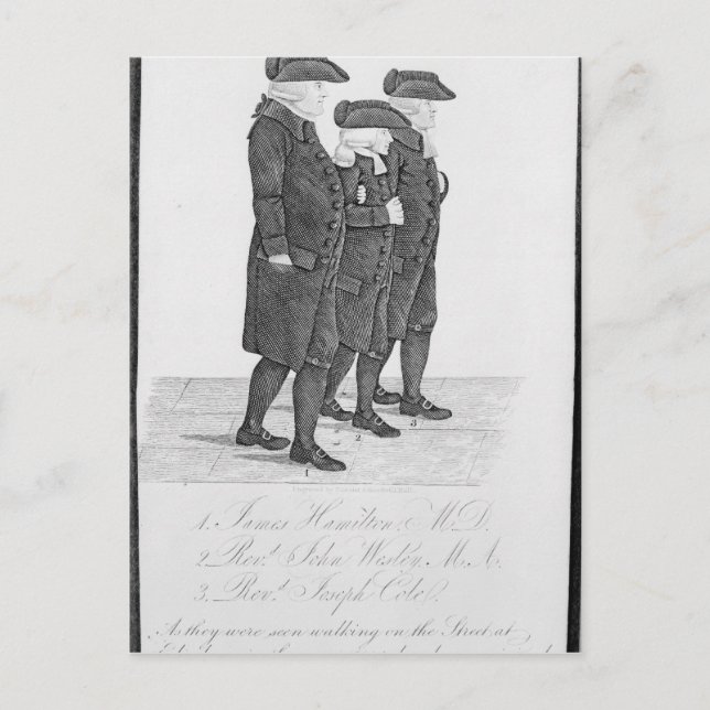 John Wesley walking in Edinburgh between James Postcard (Front)
