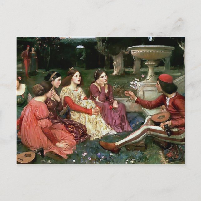 John William Waterhouse- A Tale from the Decameron Postcard (Front)