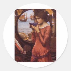 John William Waterhouse - Destiny Classic Round Sticker