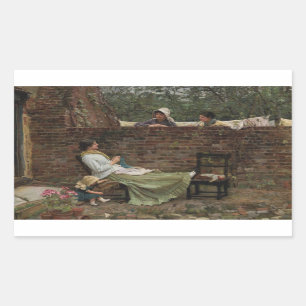 John William Waterhouse - Good Neighbours Rectangular Sticker