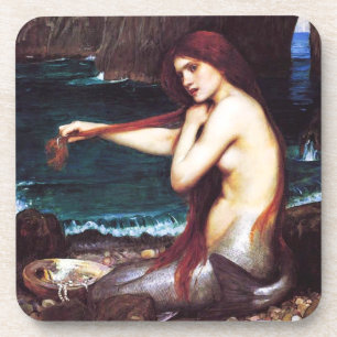 John William Waterhouse Mermaid Coasters