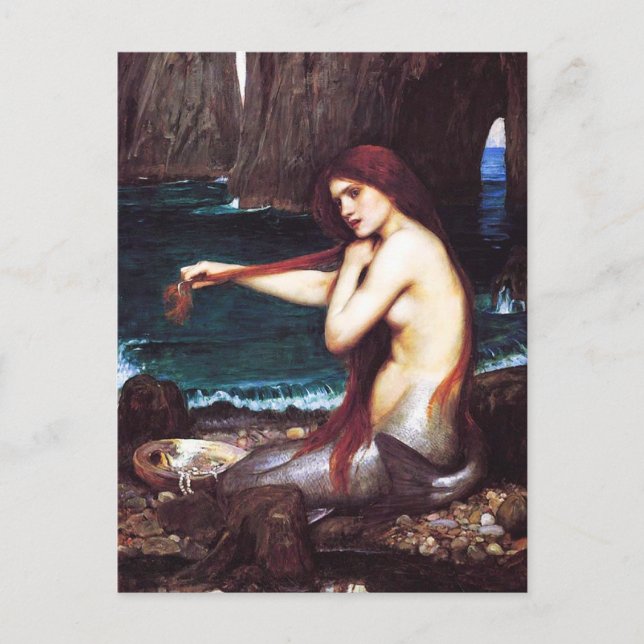 John William Waterhouse Mermaid Postcard (Front)