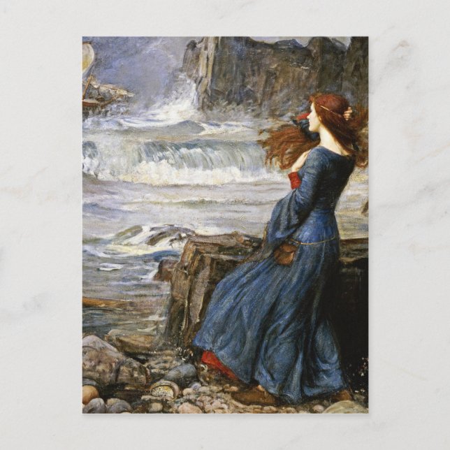John William Waterhouse - Miranda - The Tempest Postcard (Front)