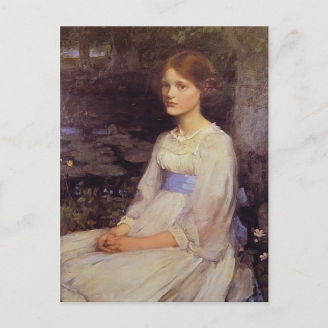 John William Waterhouse- Miss Betty Pollock Postcard (Front)