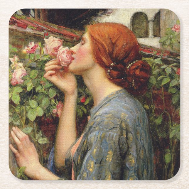 John William Waterhouse Square Paper Coaster (Front)