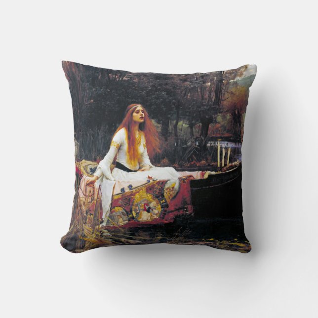 John William Waterhouse The Lady Of Shalott Cushion (Front)