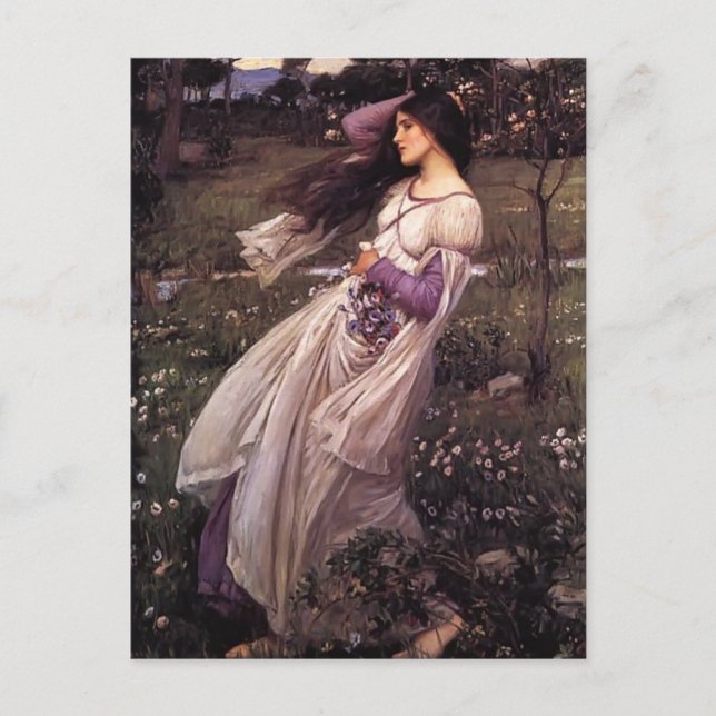 John William Waterhouse- Windflowers Postcard (Front)