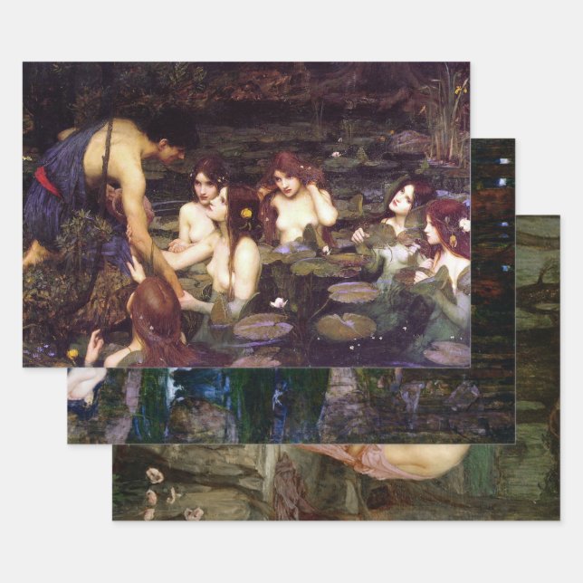 John Williams Waterhouse Pre Raphaelite Wrapping Paper Sheet (Set)