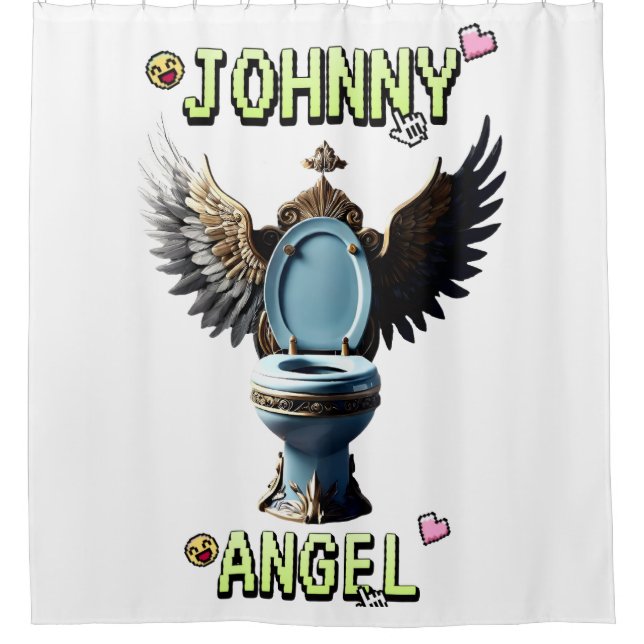 JOHNNY ANGEL SHOWER CURTAIN (Front)
