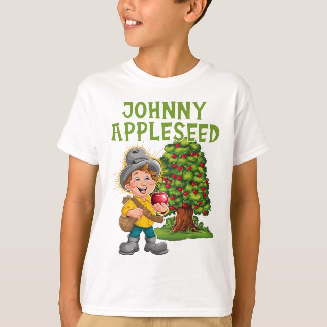 Johnny Appleseed Apple Day Sept 26 Celebrate T-Shirt (Front)