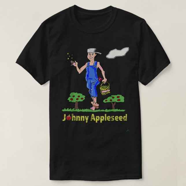 Johnny Appleseed Apple Tree Seed Orchard Nursery T T-Shirt (Design Front)