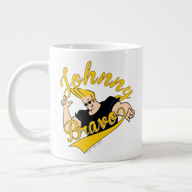 Johnny Bravo Athletic Graphic Large Coffee Mug (Left)