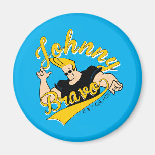 Johnny Bravo Athletic Graphic Magnet