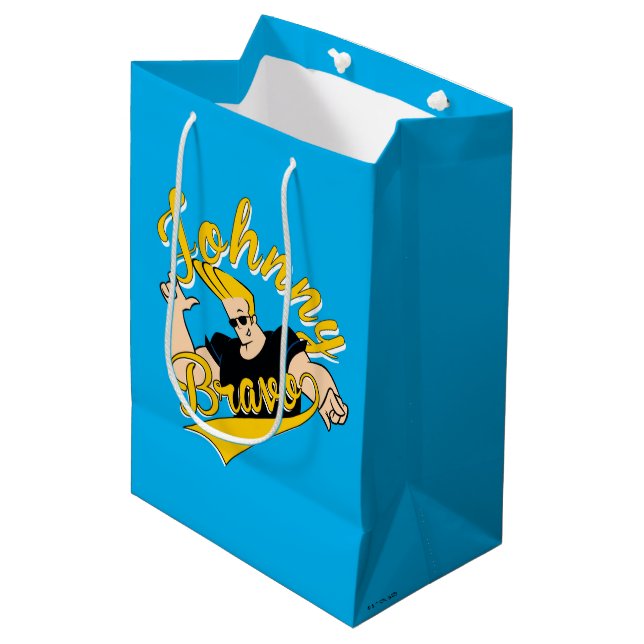 Johnny Bravo Athletic Graphic Medium Gift Bag (Front Angled)
