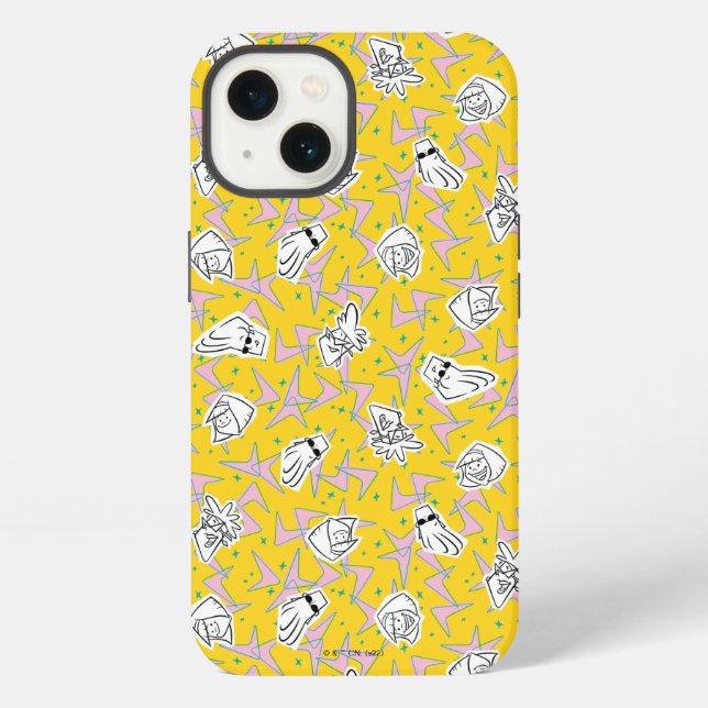 Johnny Bravo Characters Pattern iPhone Case (Back)