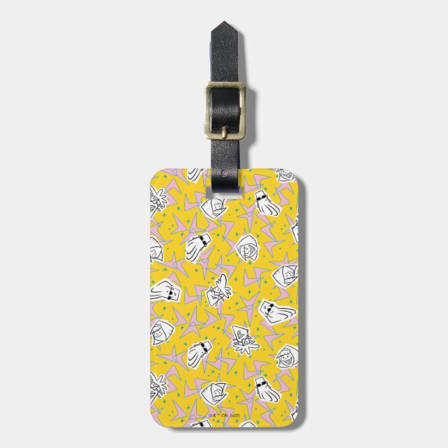 Johnny Bravo Characters Pattern Luggage Tag (Front Vertical)