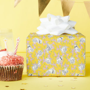 Johnny Bravo Characters Pattern Wrapping Paper