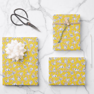 Johnny Bravo Characters Pattern Wrapping Paper Sheet