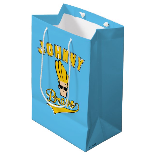 Johnny Bravo Collegiate Graphic Medium Gift Bag (Front Angled)