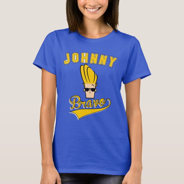 Johnny Bravo Collegiate Graphic T-Shirt (Front)