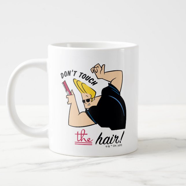 Johnny Bravo Comb - Don't Touch The Hair! Large Coffee Mug (Left)