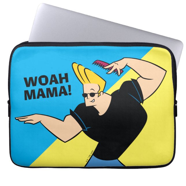 Johnny Bravo Combing Hair Laptop Sleeve (Front)