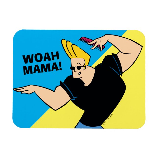 Johnny Bravo Combing Hair Magnet (Horizontal)