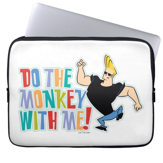 Johnny Bravo - Do The Monkey With Me! Laptop Sleeve (Front)