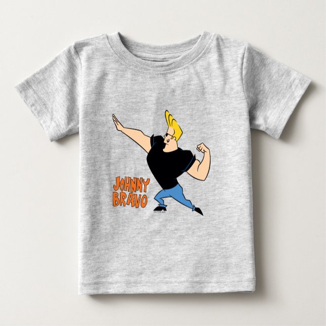 Johnny Bravo Flexing Baby T-Shirt (Front)