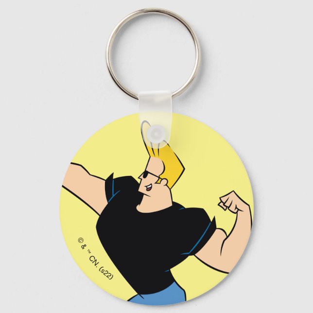 Johnny Bravo Flexing Key Ring (Front)