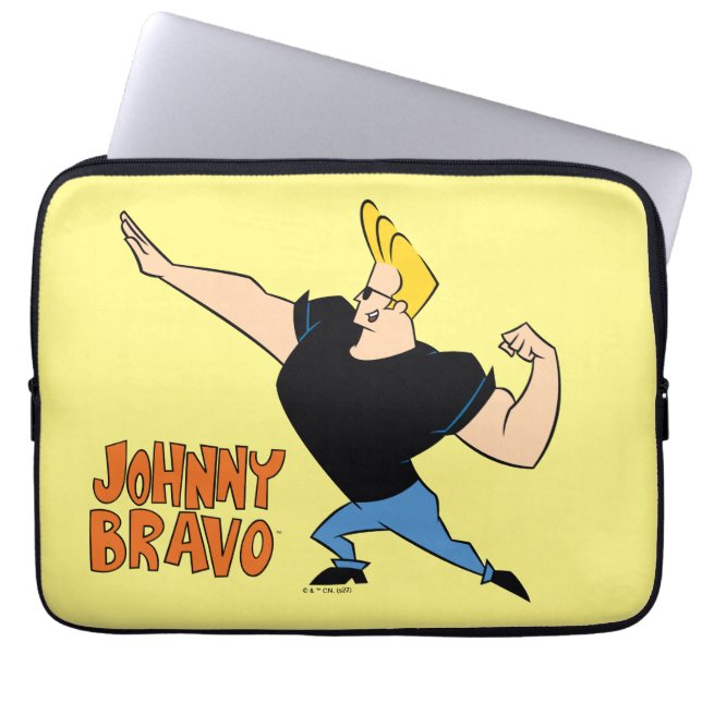 Johnny Bravo Flexing Laptop Sleeve (Front)