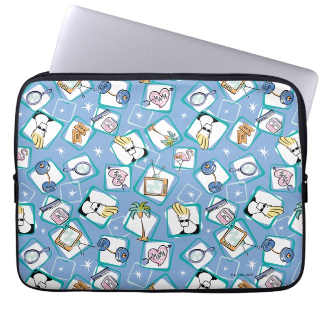 Johnny Bravo Icon Pattern Laptop Sleeve (Front)