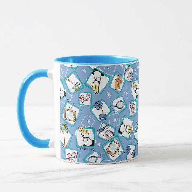 Johnny Bravo Icon Pattern Mug (Left)