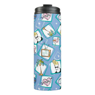 Johnny Bravo Icon Pattern Thermal Tumbler