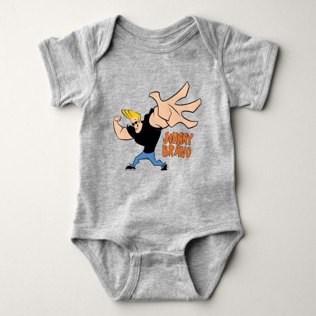 Johnny Bravo Iconic Pose Baby Bodysuit (Front)