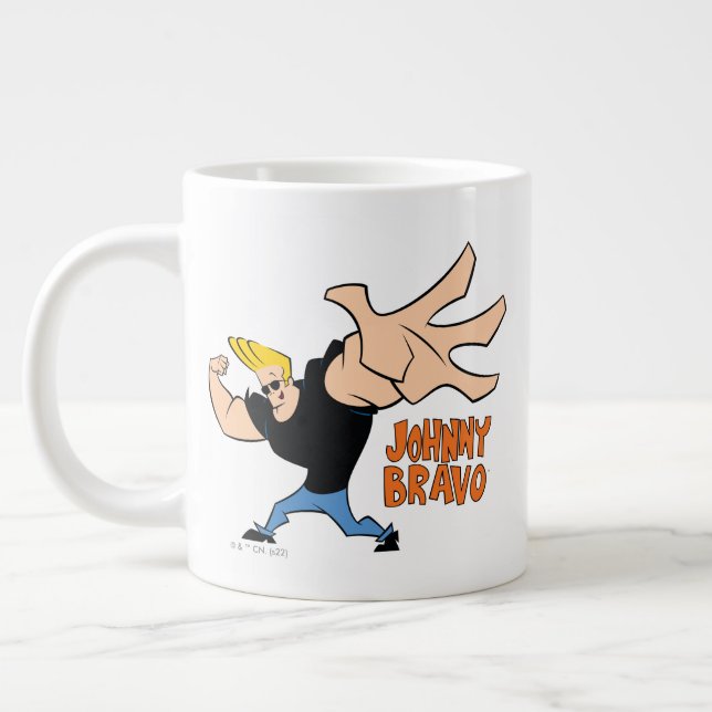 Johnny Bravo Iconic Pose Large Coffee Mug (Left)