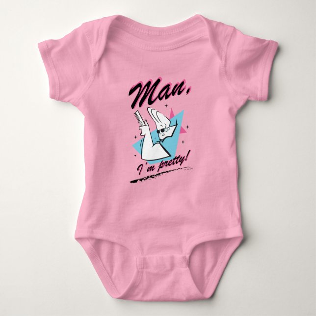 Johnny Bravo - Man I'm Pretty Retro Graphic Baby Bodysuit (Front)