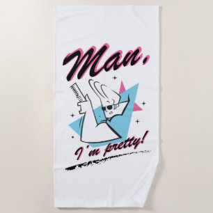 Johnny Bravo - Man I'm Pretty Retro Graphic Beach Towel