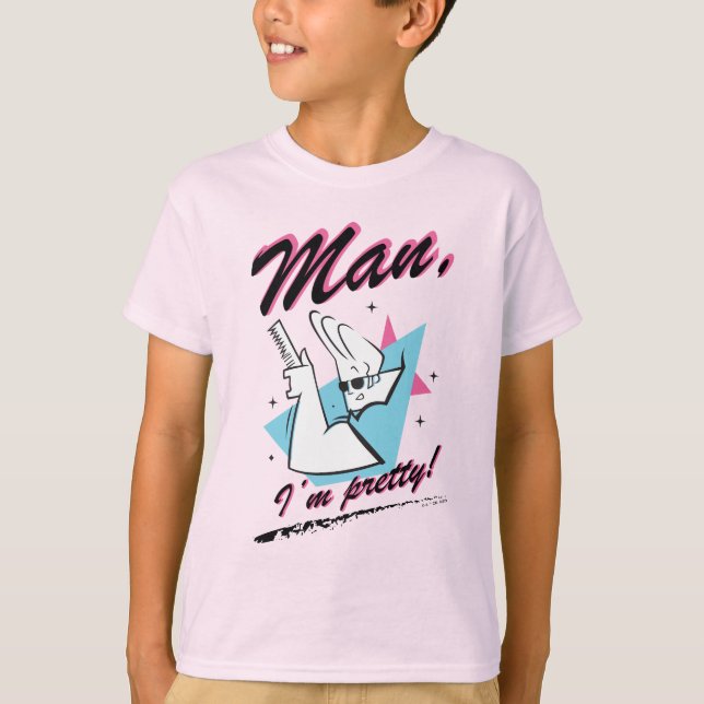 Johnny Bravo - Man I'm Pretty Retro Graphic T-Shirt (Front)