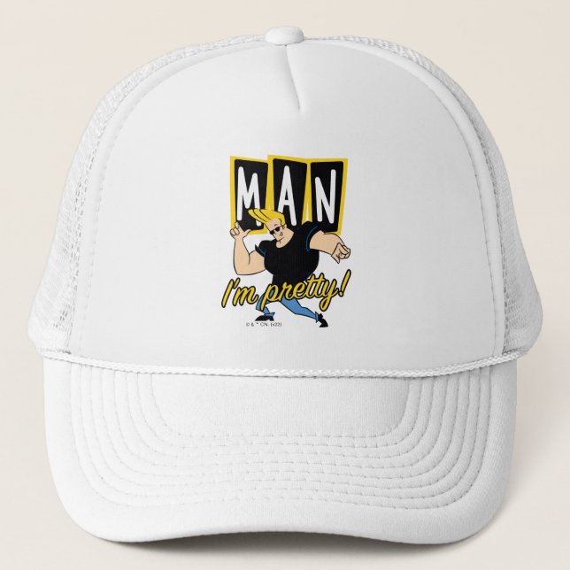 Johnny Bravo - Man I'm Pretty Trucker Hat (Front)