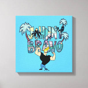 Johnny Bravo Palm Tree Name Canvas Print