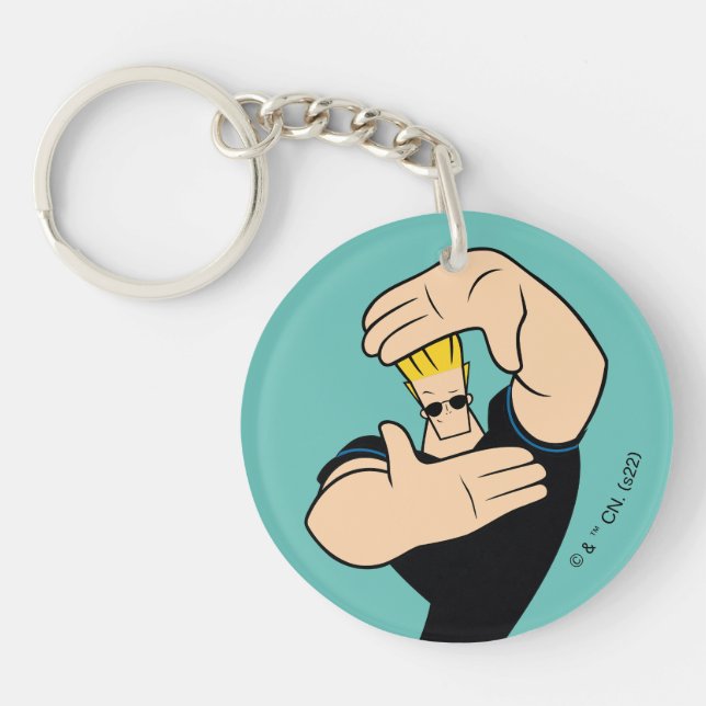 Johnny Bravo Picture Frame Pose Key Ring (Front)