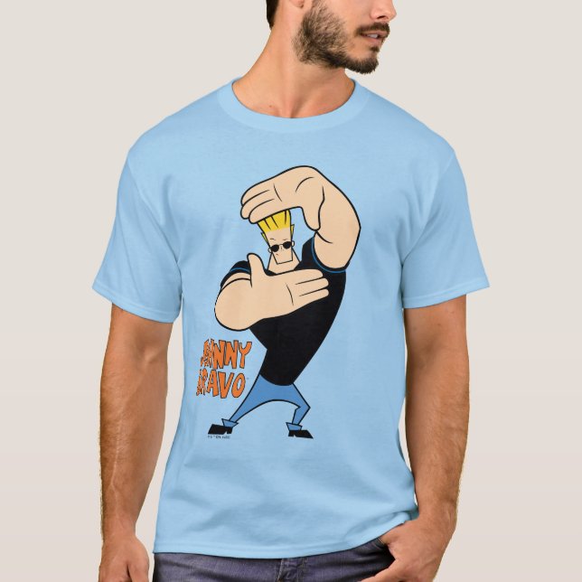 Johnny Bravo Picture Frame Pose T-Shirt (Front)